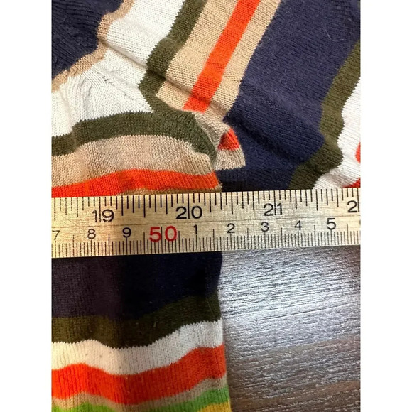 Talbots Women 2X Colorful Striped Pullover Sweater Top Fun Artsy Art to Wear - Picture 5 of 13